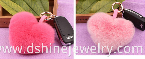 Rex Rabbit Fur Ball Key Chain